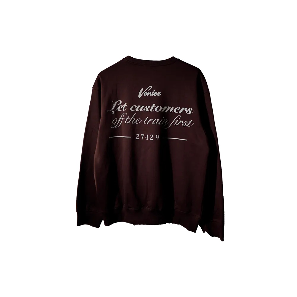 Sudadera marrón sin capucha Venice Train Station