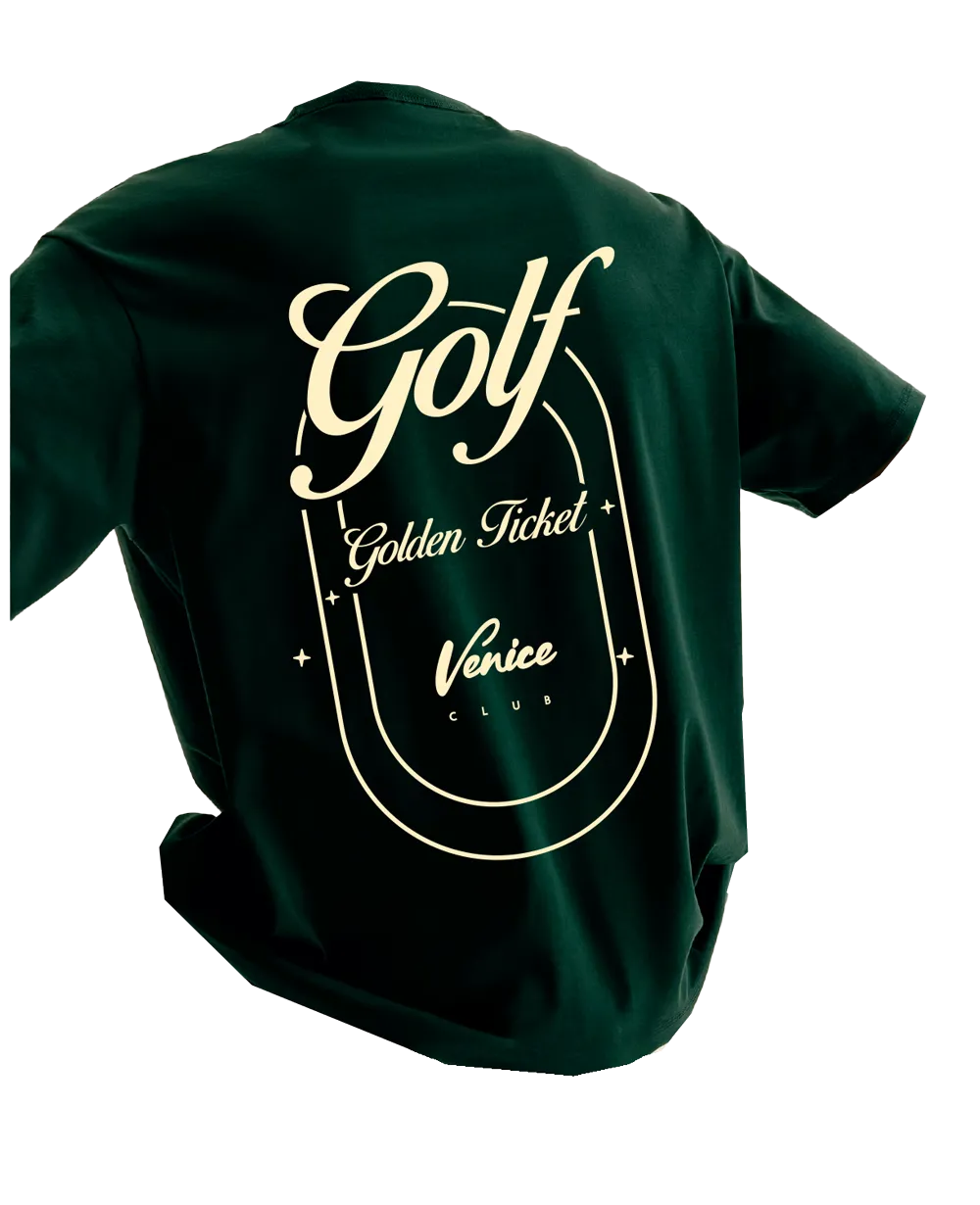 Camiseta verde Golf Club Golden Ticket