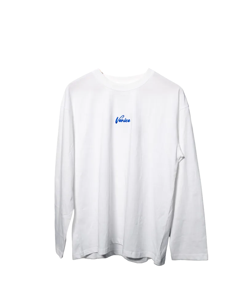 Camiseta blanca de manga larga Racing